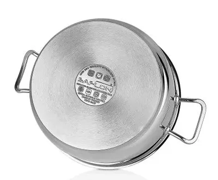 Buy Saflon Safinox Flavia Stainless Steel Deep Cooking Pot + Steel Lid  Induction Ready and Dishwasher Safe - 26 CM at Best Price in Pakistan