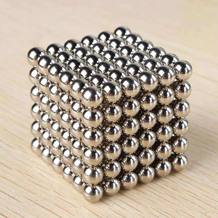 5mm 216 Pcs Colorful DIY Neo Magnet Cube fidged toy Magic Beads Balls Puzzle Magnetic Toys - Silver