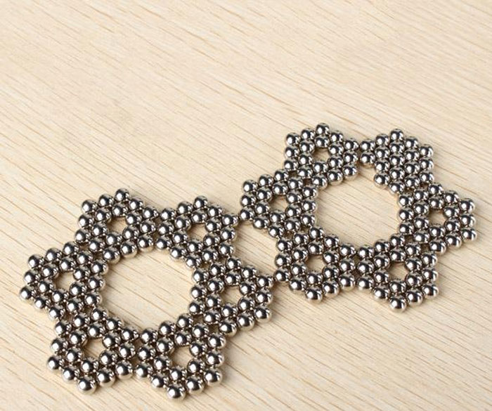 5mm 216 Pcs Colorful DIY Neo Magnet Cube fidged toy Magic Beads Balls Puzzle Magnetic Toys - Silver