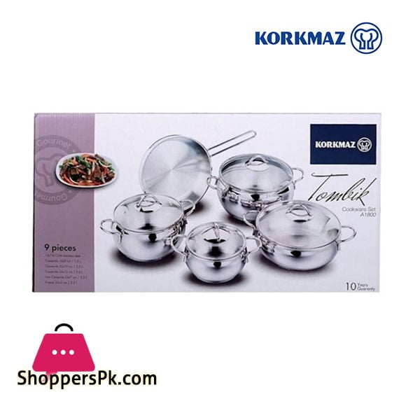 Korkmaz Tombik 9 Pcs Cookware Set - A1800 Price in Pakistan