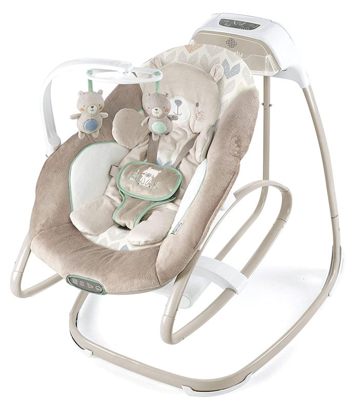 Ingenuity Smart Size Gliding Swing & Rocker, Taylor Teddy 10639