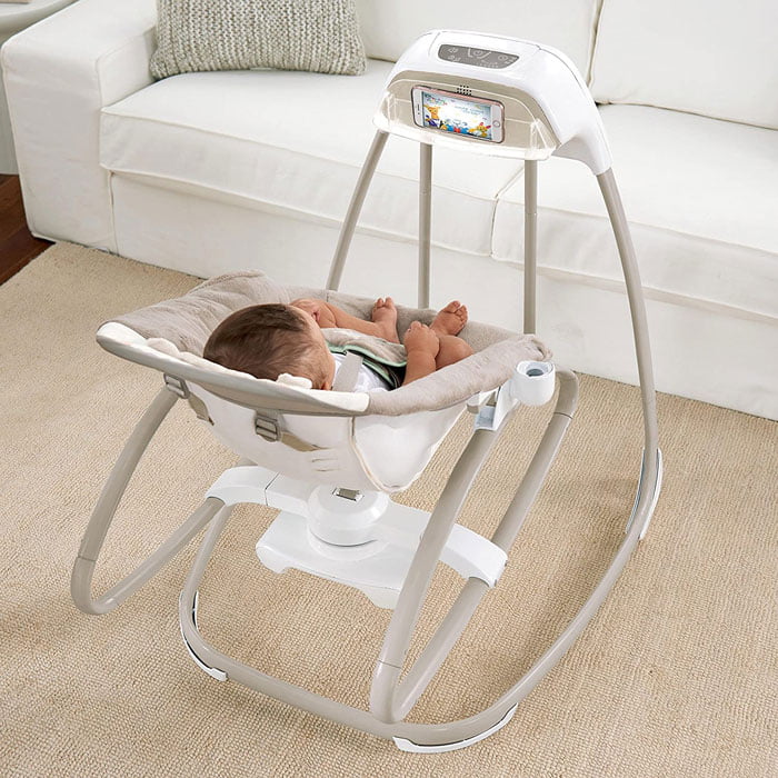 Ingenuity Smart Size Gliding Swing & Rocker, Taylor Teddy 10639