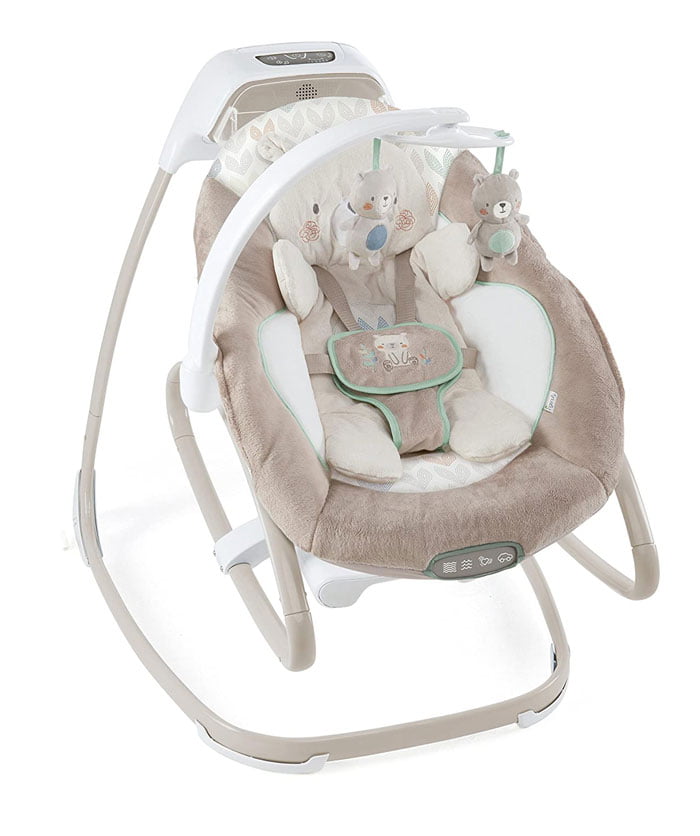 Ingenuity Smart Size Gliding Swing & Rocker, Taylor Teddy 10639