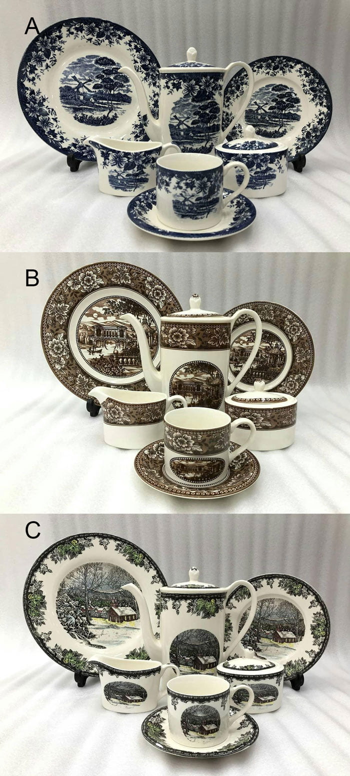 More & More Brand Stoneware Tea Sets 24 Pcs 661-1