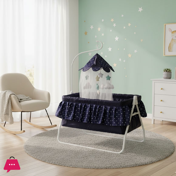 Shopino Baby Cradle Baby Swing with Mosquito Net BC2 808