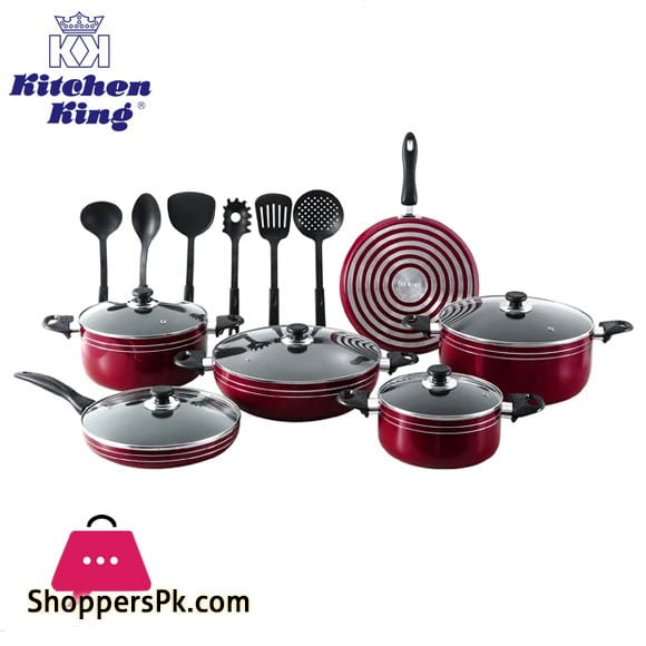 Kitchen King Karfto Plus Non-Stick Cookware Set 17 Pcs