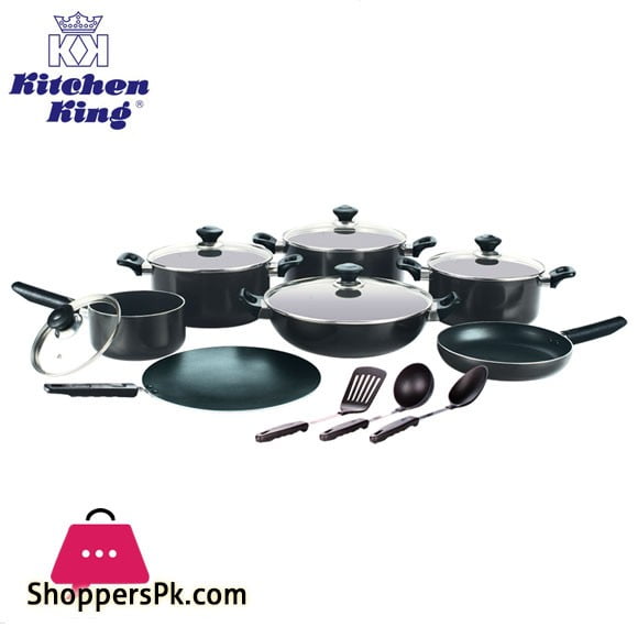 Kitchen King Lumina Non-Stick Cookware Set 15 Pcs