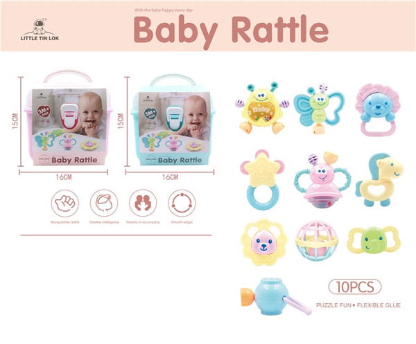 Baby Rattle Animal 10 Piece Set ShoppersPk.com