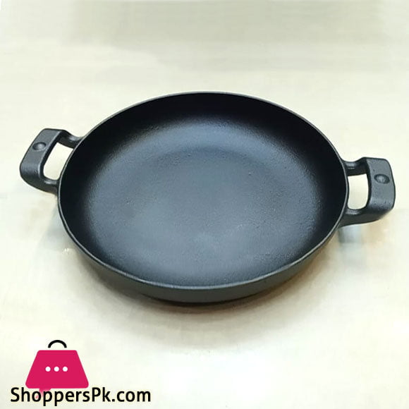 Cast Iron Dual Handle Skillet Pan BBQ Home 10 Inch