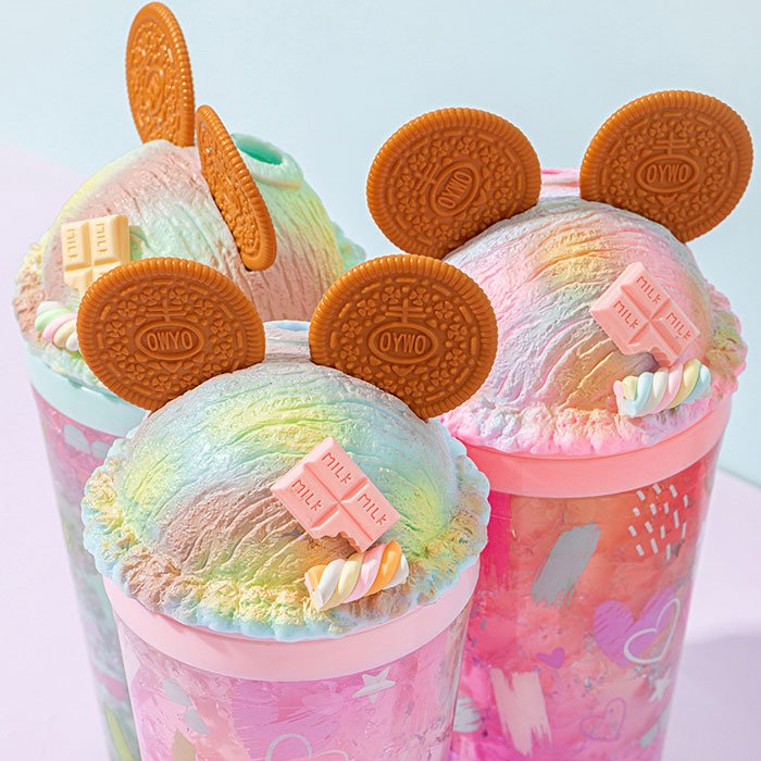 Tumbler - Cookie Mouse Ear Sweets Rainbow (Pink)