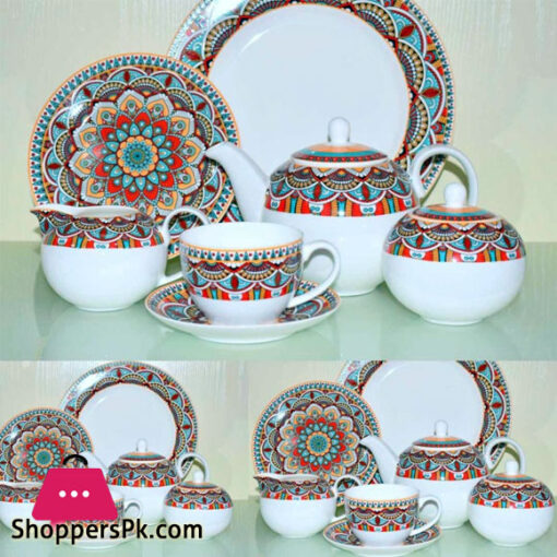 Solecasa 24 Pcs Tea Set - Ceramic Ware - Royal Crown