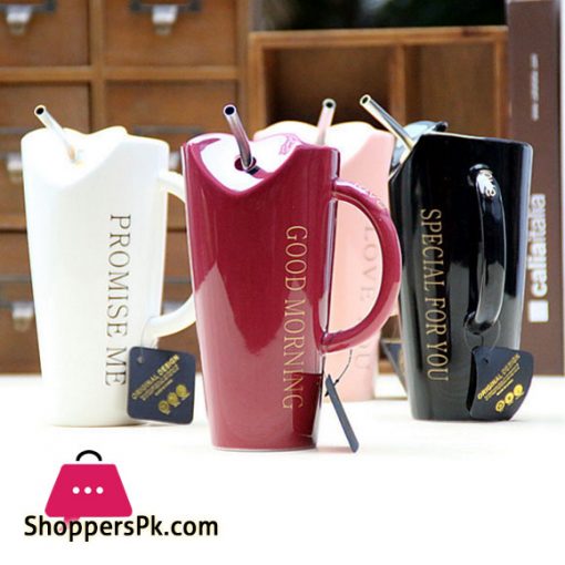 Coffee Cup Ceramic Travel Mug Sublimation with Straw Ceramic Coffee Mug