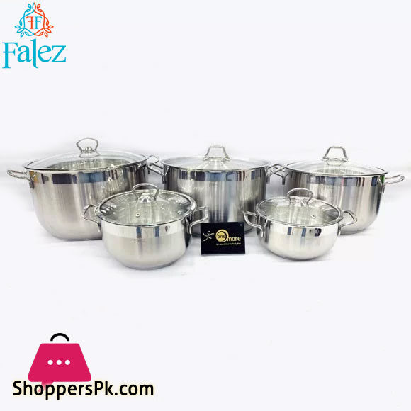 Falez Senso 10 Piece Stainless Steel Cookware Set Turkey