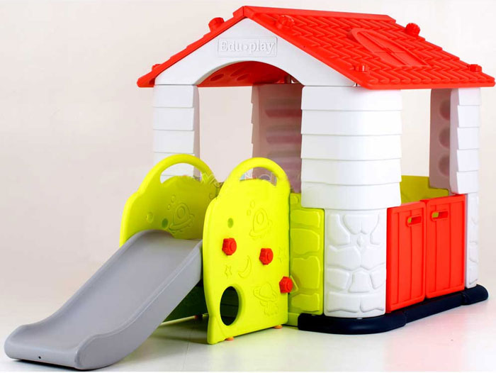 Edu Play Play House 3 with Slide Coral - PH-SL7338