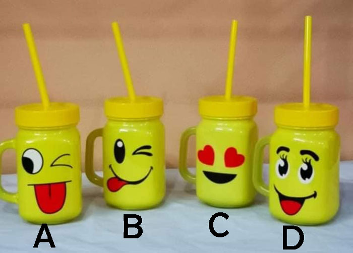 KLEEYO EMOJI MASON JAR SMILEY 450ML - PD0003 in Pakistan