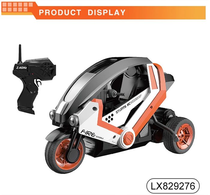 2.4GHz Full Function Radio Control Motorbike 1/8 High Speed Electric Various Stunt Action RC Stunt Car Toy with LED Light