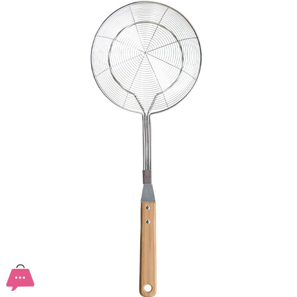 High Quality Food Oil Strainer with Wooden Handle