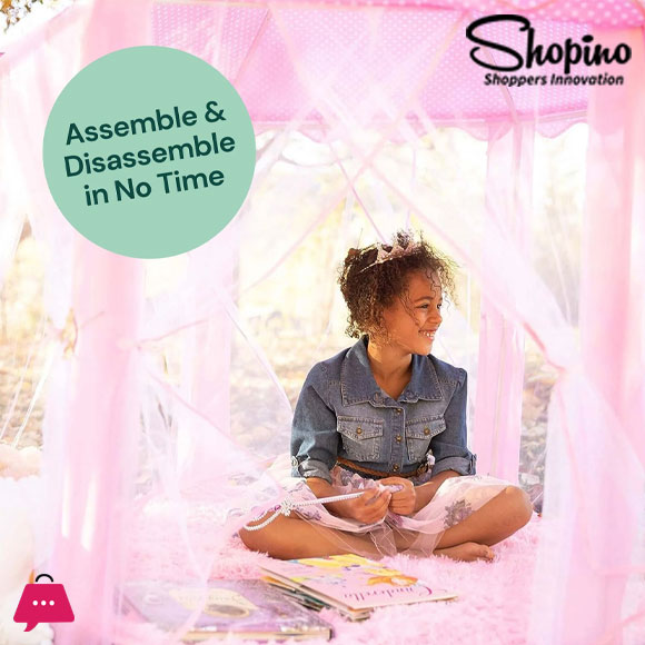 Shopino Princess Castle Tent Indoor Outdoor Fairy House Kids Play Tent