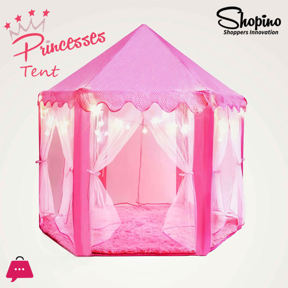 Shopino Princess Castle Tent Indoor Outdoor Fairy House Kids Play Tent