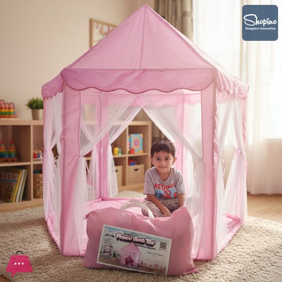 Shopino Princess Castle Tent Indoor Outdoor Fairy House Kids Play Tent