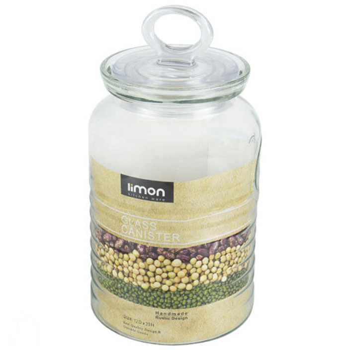 Buy rustic glass jar size 4 .1954 at best price in Pakistan | Limon Kitchen  Ware