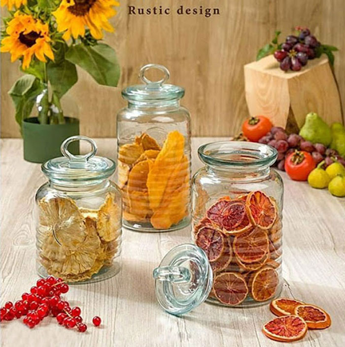 Buy rustic glass jar size 4 .1954 at best price in Pakistan | Limon Kitchen  Ware