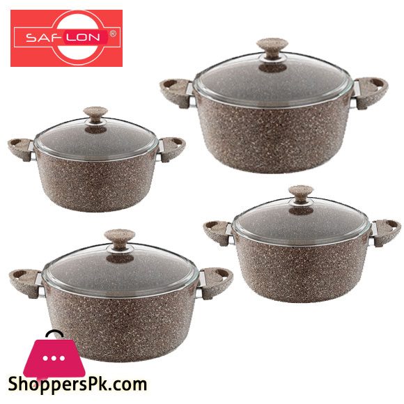 Saflon Granite Cookware Set - 8 Pcs Turkey Made