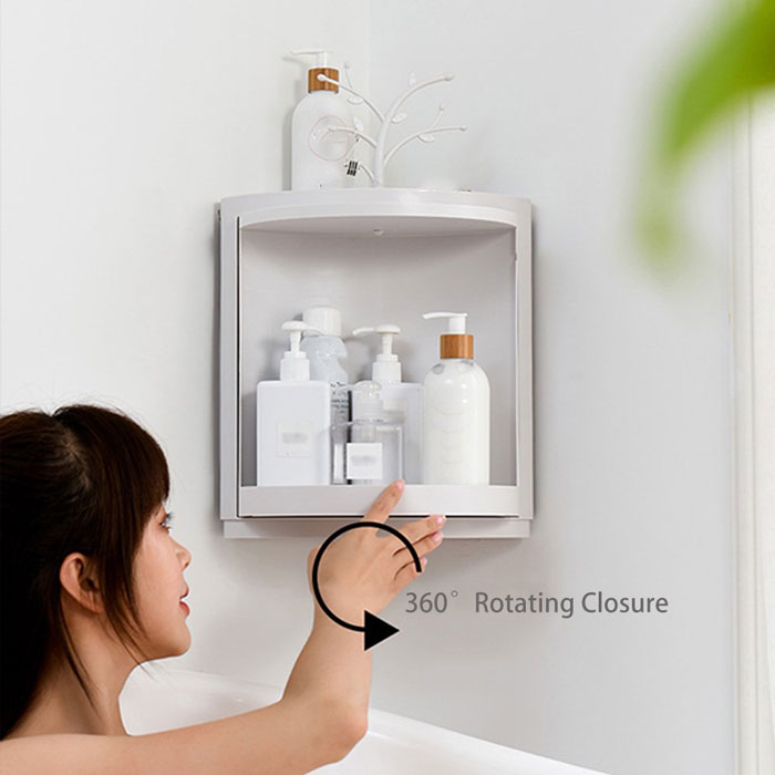 Bathroom Wall-mounted Storage Rack 360° Rotating Storage Rack