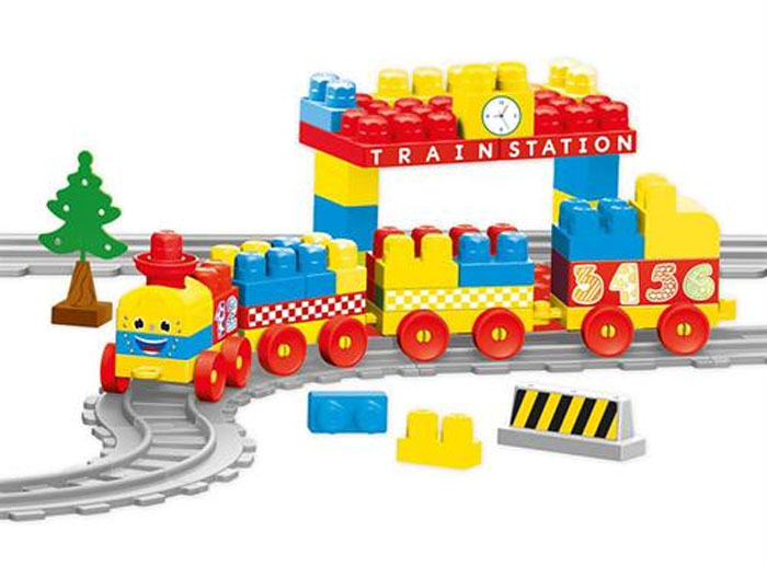 Dolu Children's Building Blocks Train Set, Tracks & Station