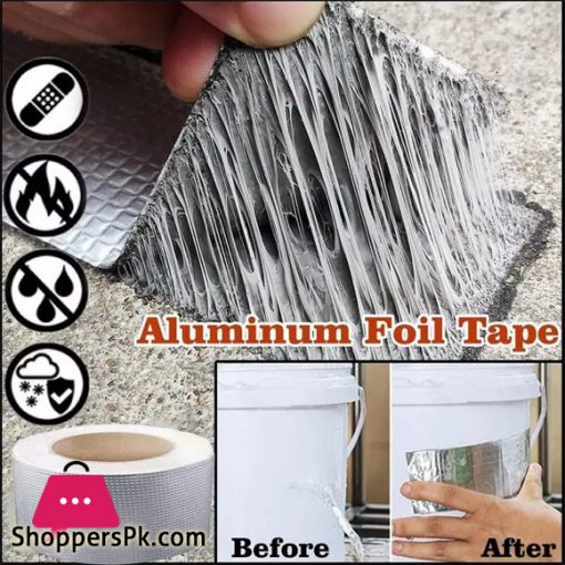 Butyl Aluminum Foil Tape Waterproof Tape High Quality for Filling Leak Size 2 Inch x 1.5 Meter