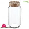 Sarina Glassware Straw Patterned Jar 1500ML - S226 Turkey Made