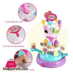 25pcs Children's Toys Sweet Rotating Platform Pretend Play Toy