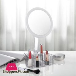 Led Makeup Mirror With Light Ladies Removable Large capacity Storage Box Usb Interface 3 in 1 Desktop Vanity Makeup Mirror|Makeup Mirrors