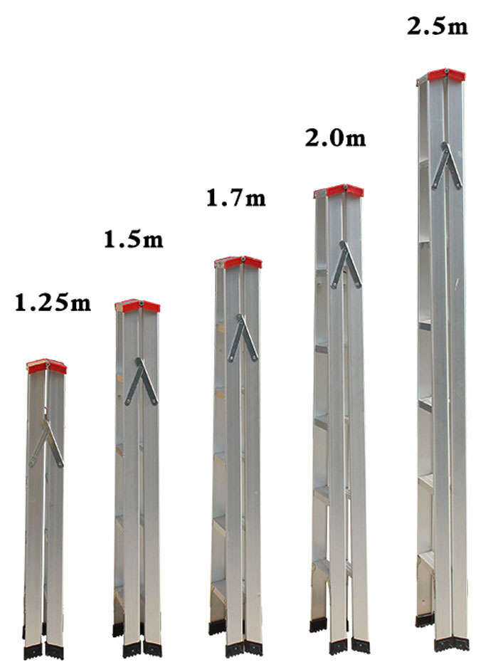 1.2 Mm Thickened Aluminum Alloy Widened Non-slip Design Ladder 4 Step