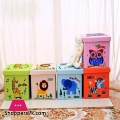 New Oxford Cartoon Animal Organizer Kids Book Clothes Storage Box Folding Cute Animal Toy Storage Basket Children Storage Bin|Storage Boxes & Bins