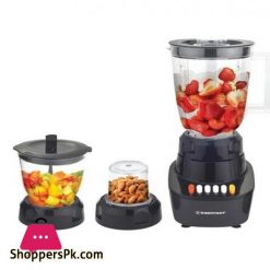 Westpoint 3 In 1 Blender Chopper & Grinder Black (Wf-333)