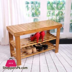 Wooden 2 Tier Shoe Rack