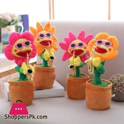 Dancing Sunflower Stuffed Plush Doll 120 Songs Funny Saxophone Singing Twisting Sunflower Toys Stuffed Plush Toy for Kid|Electronic Plush Toys