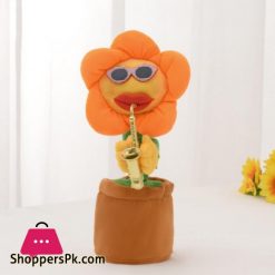 Dancing Sunflower Stuffed Plush Doll 120 Songs Funny Saxophone Singing Twisting Sunflower Toys Stuffed Plush Toy for Kid|Electronic Plush Toys