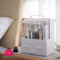 Small Desktop Makeup Organizer Cosmetic Storage Box with Dustproof Lid|Storage Boxes & Bins