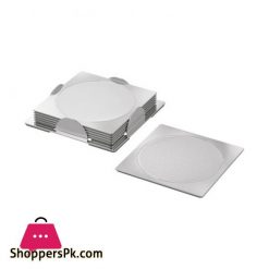 GROGGY - Stainless Steel Coasters [Pack of 6] (8x8 cm)