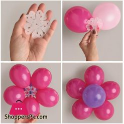 Decoration Items Plastic Flower Balloons Clip Balloons Decoration Balloons Accessories Balloon Flower For Wedding Birthday Supplies 6Pcs