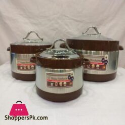 3 Pcs Happy Handsome Brown Hot Pot Set