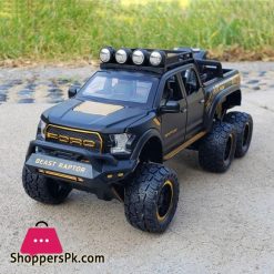 New 128 Ford Raptor F150 Alloy Diecast Car Model Toys Sound Light Toy Pickup Truck Pull Back Vehicle For Children Diecasts Toy Vehicles