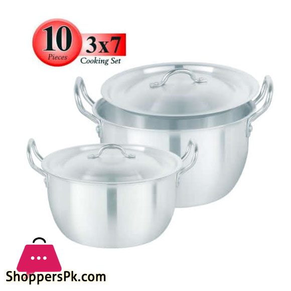 Domestic Cook Cuisine 3×7 Cooking Set 10 Pcs - D-41C