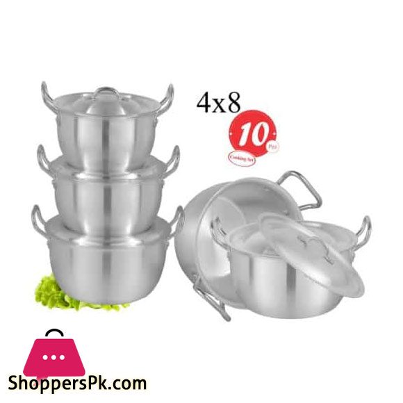 Domestic Cook Cuisine 4×8 Cooking Set 10 Pcs - D-41D