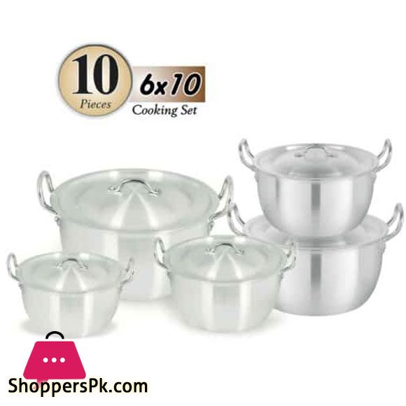 Domestic Cook Cuisine 6×10 Cooking Set 10 Pcs - D-41E