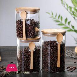 800 1200ml with Spoon Sealed Jar Storage Tank Condiment Coffee Beans Tank Kitchen Supplies Sugar Storage Bottle Tea BoxBottlesJars Boxes