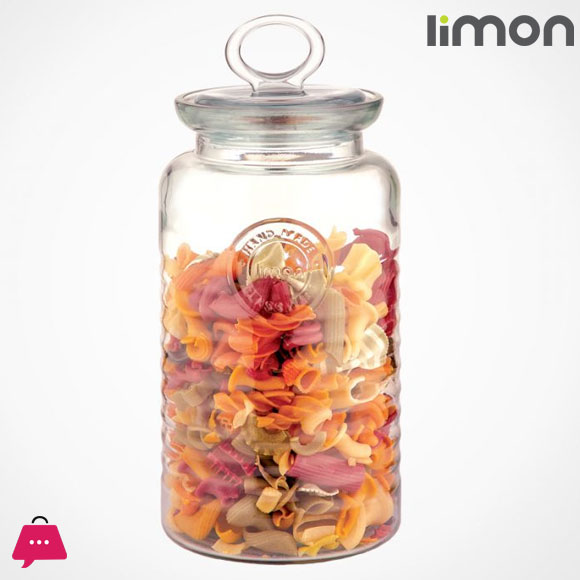 Limon Rustic Glass Jars Airtight Jars with Lids 1- Pcs Iran Made