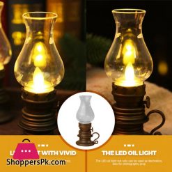 Vintage LED Kerosene Lamp LED Kerosene Light Decoration Tabletop Lighting